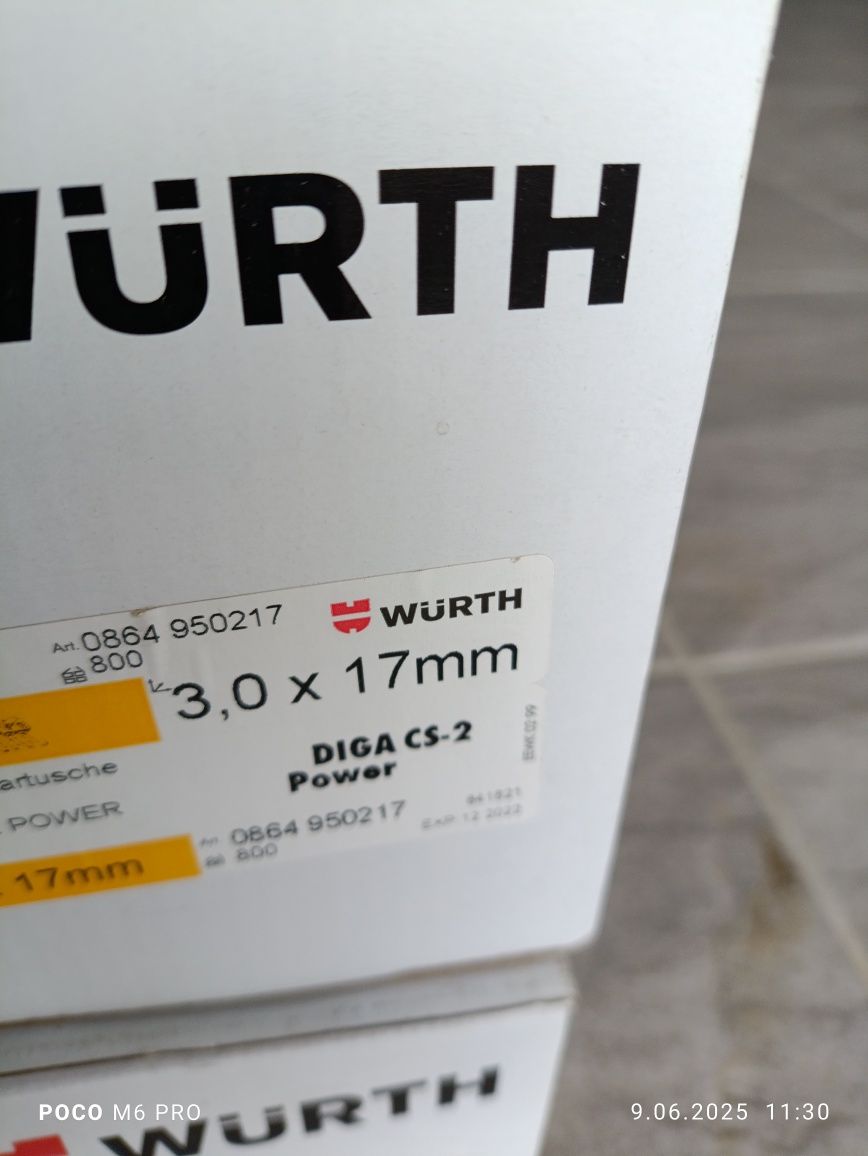 Gwoździe do gwoździarki Wurth