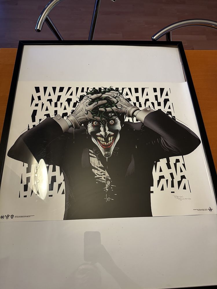 Print „The Joker” sygnowany Brian Bolland. Duży format.