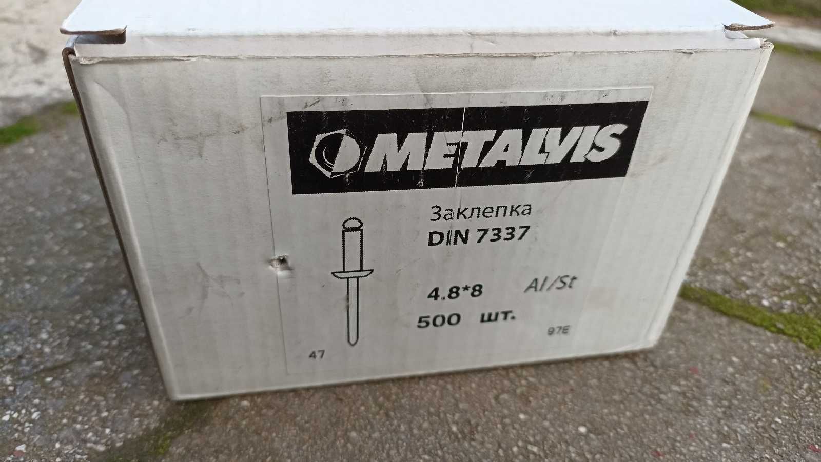 Заклепка DIN 7337 4,8х8 Al/St METALVIS и Baufix