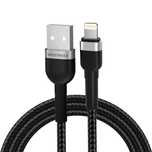 kabel przewód do iphone w oplocie usb-a - lightning 2.4a 1m czarny