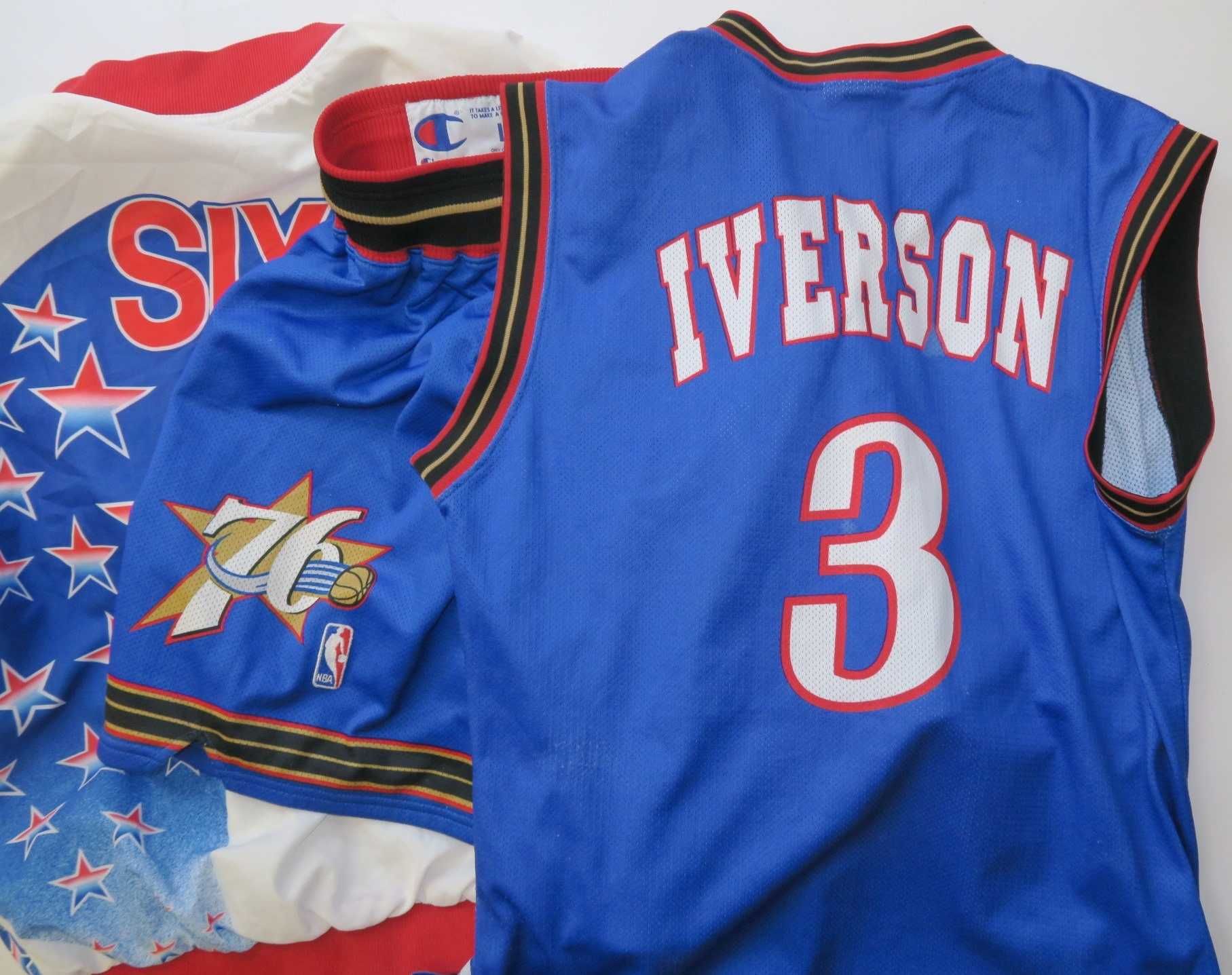 Champion Iverson NBA 90s dres set komplet vintage M/L Unikat