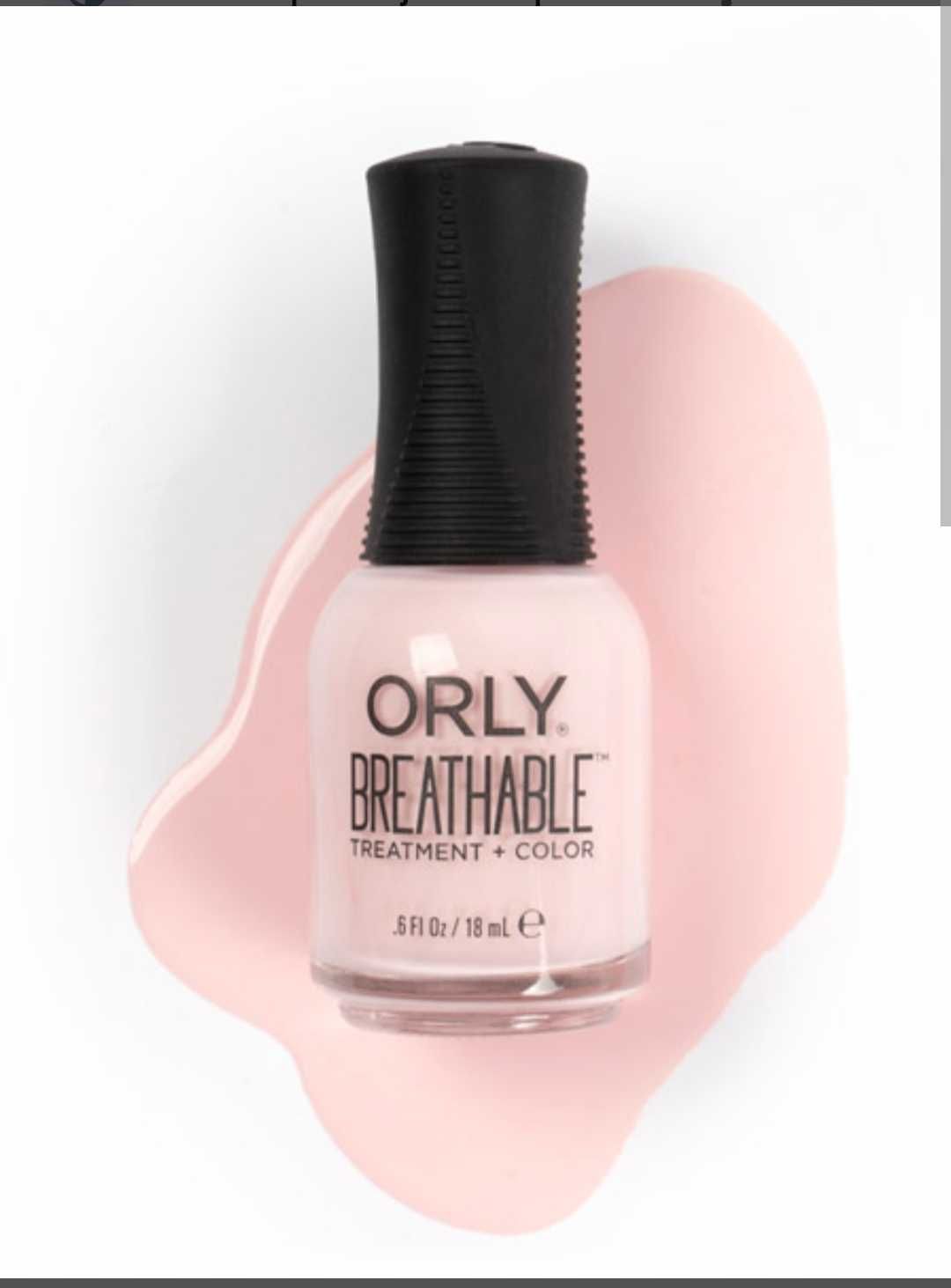 Orly Breathable Lakier wegański Odżywka Top Naturalny róż Pamper me