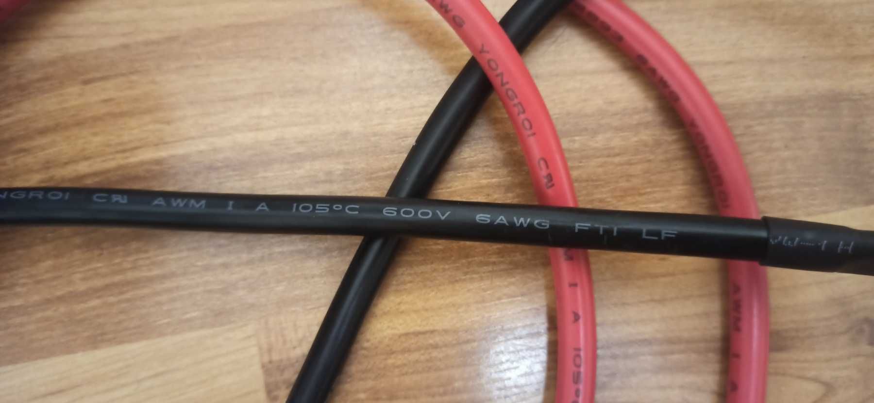 Провід для інвертора акумулятора  UPS ИБП ДБЖ 6AWG 120см під болт М8