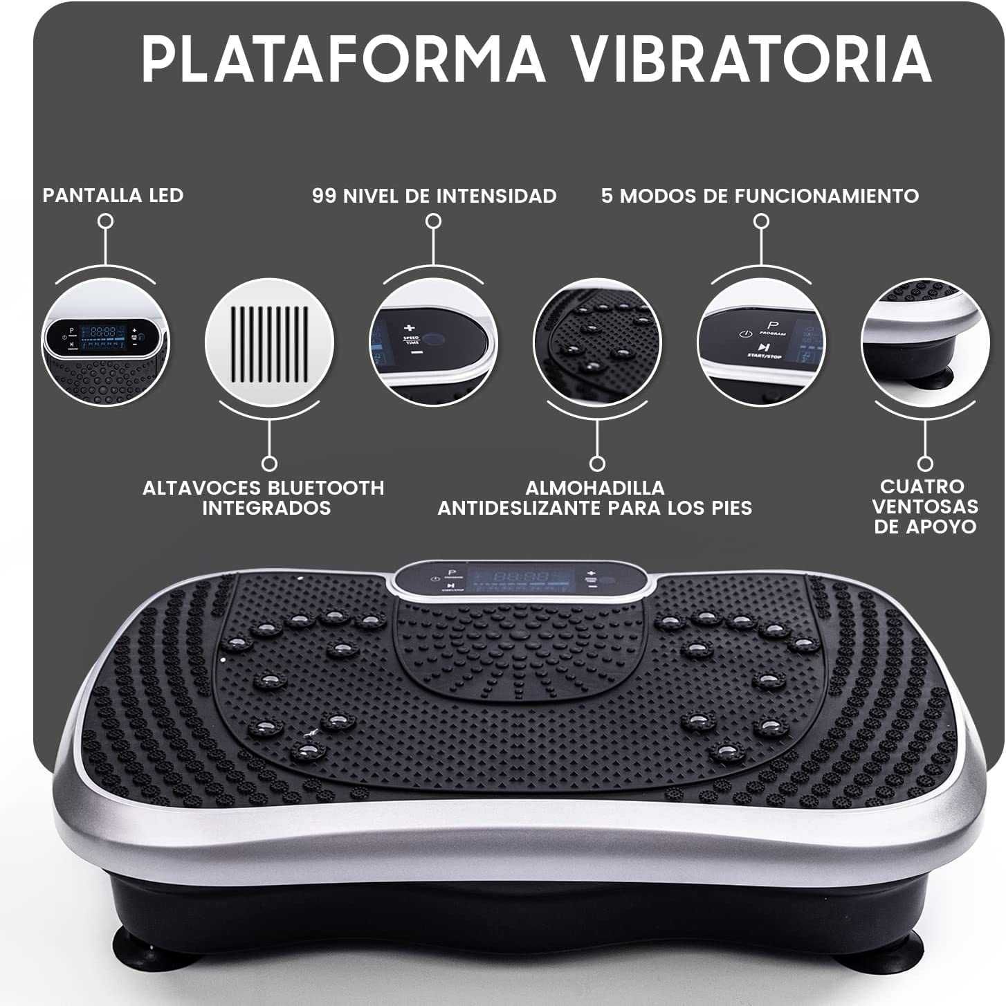 Plataforma vibratória fitness - máquina de exercício e massagens