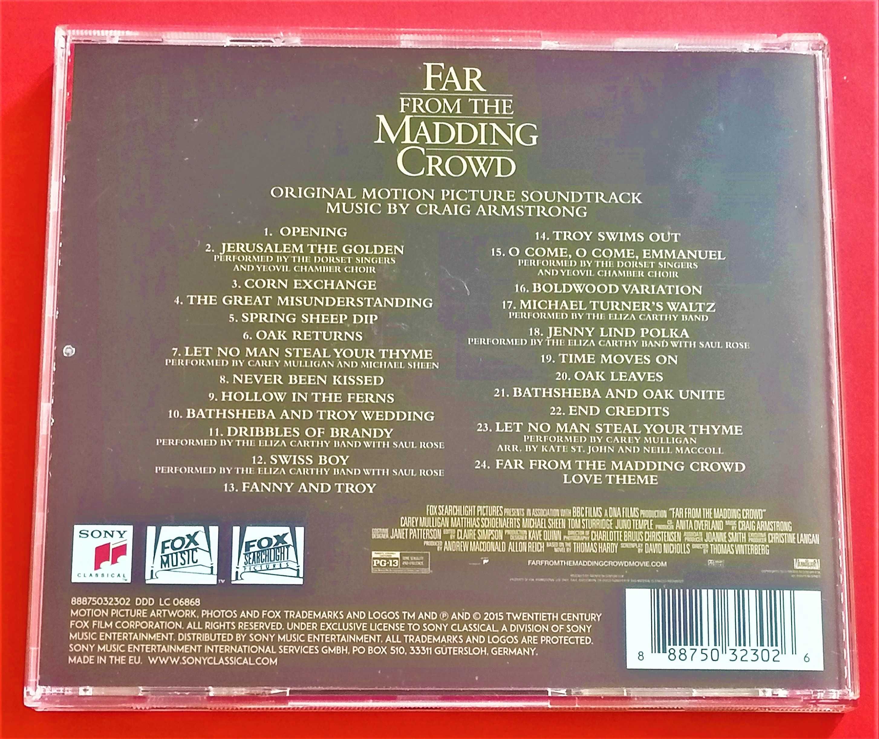 FAR FROM THE MADDING CROWD Craig Armstrong Soundtrack Nowy