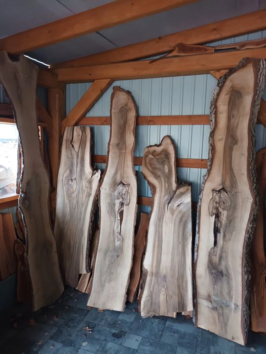 Deska drewno orzech wloski deski foszt tarcica monolit Brus stół zegar