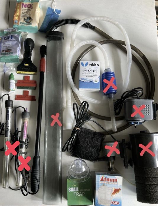 Сифони, фільтри та різні приспособи для акваріума