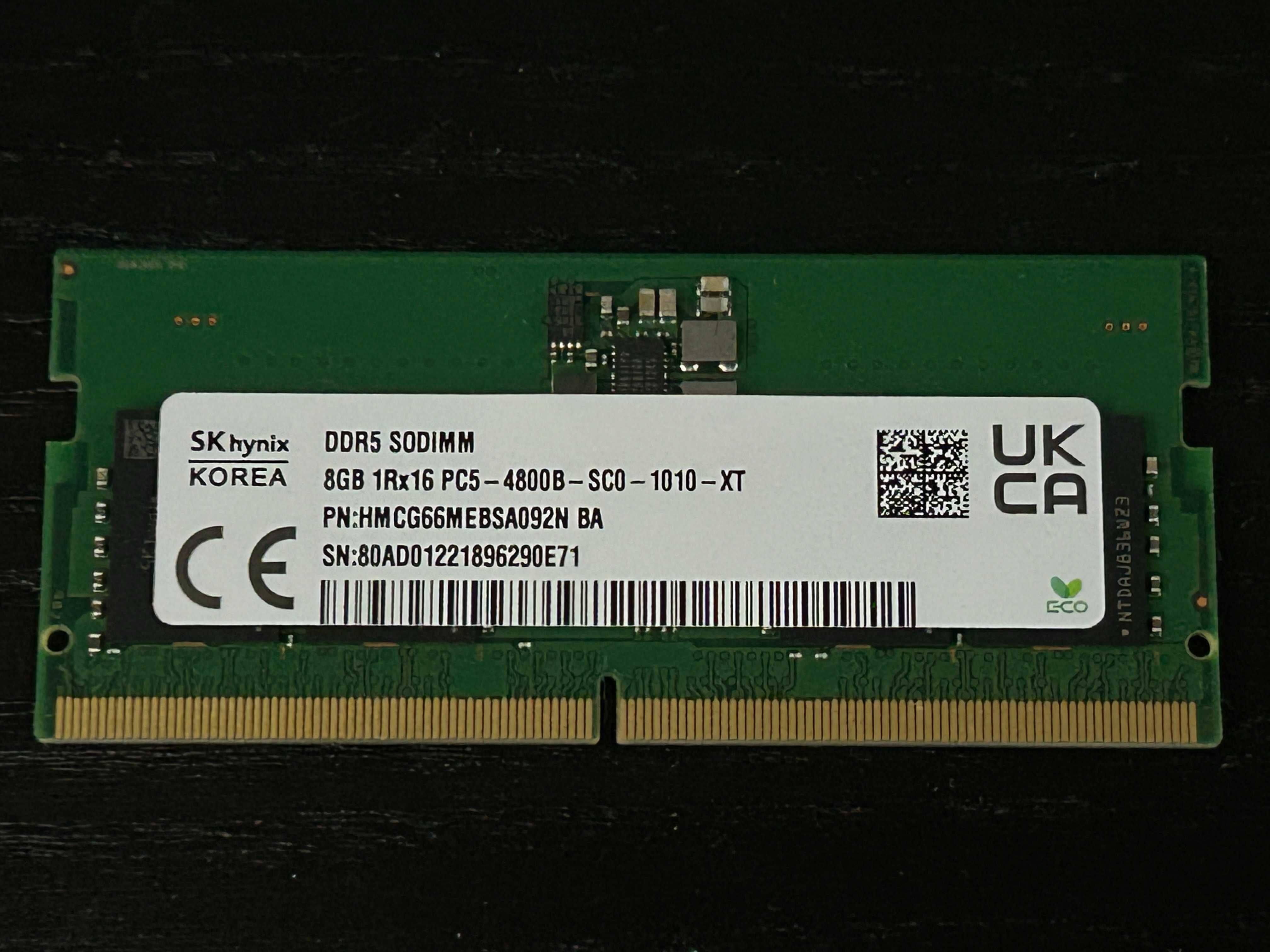 2x 8GB RAM DDR5 SO-DIMM 4800Mhz Hynix, pamięć RAM do laptopa, Poznań