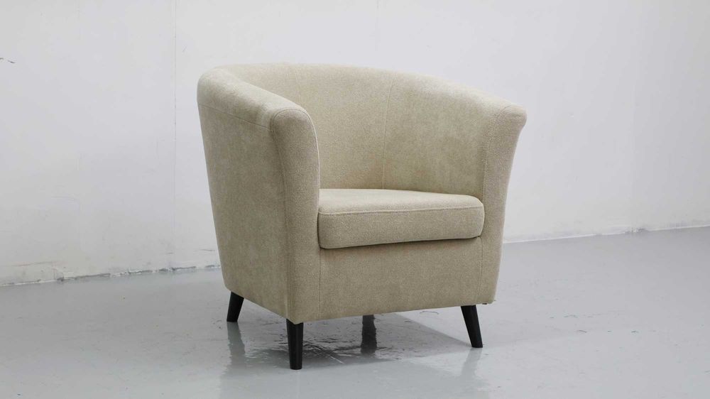 TEI WYGODNY FOTEL OKAZJA tkanina kolor cappuccino salon poczekalnia