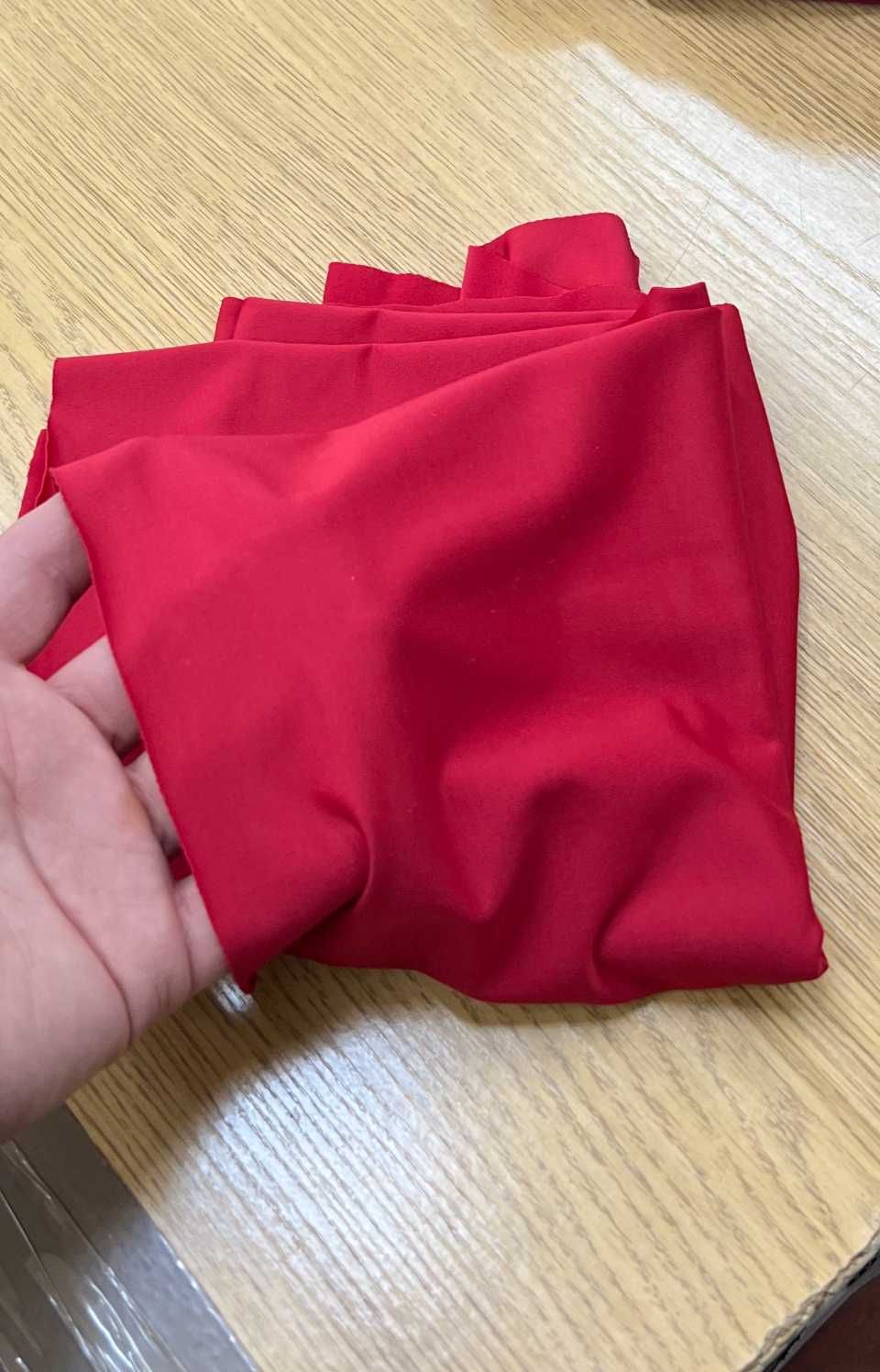 Tkanina, dzianina czerwona, lycra, spandex 20%, elastan 60m, 190gr