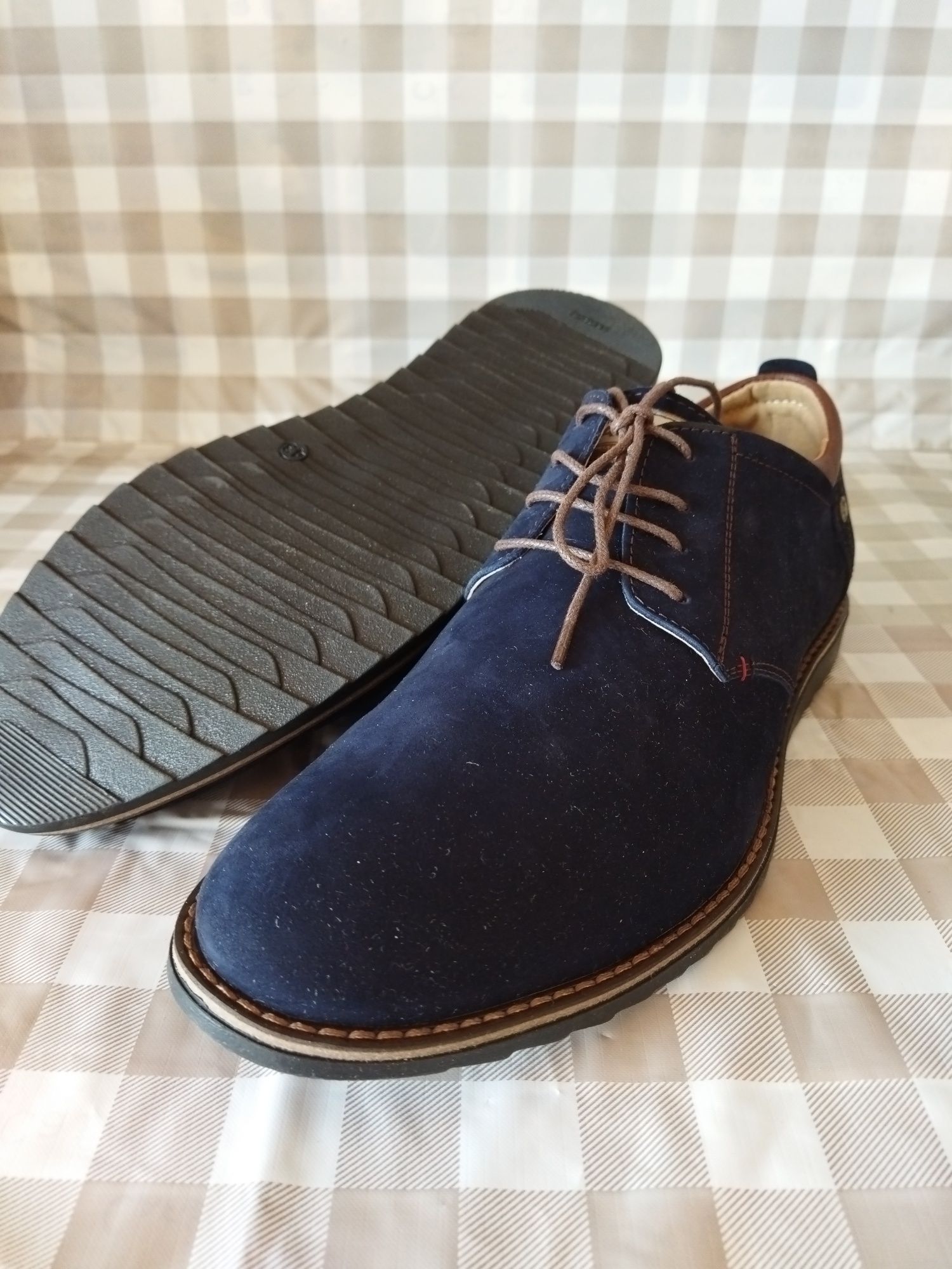 Новые Туфли синие замшевые на шнурках Affinity 43 размер
