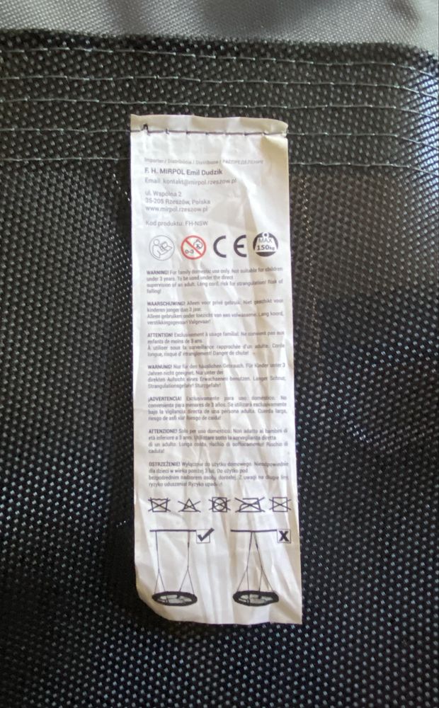 Huśtawka bocianie gniazdo.