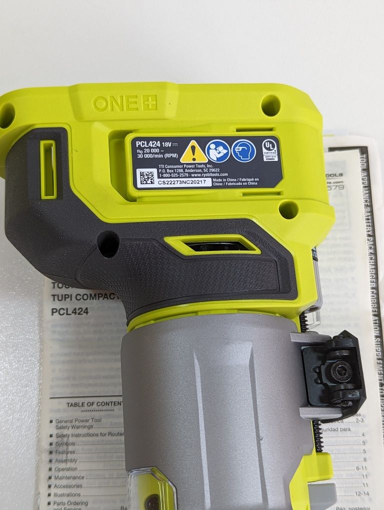 Ryobi 18V One+ PCL424 Акумуляторний фрезер кромочний