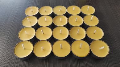 Tealight z wosku pszczelego - świeczka