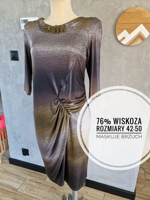 Sukienka wiskoza wężowa skórka rozmiary 42-50