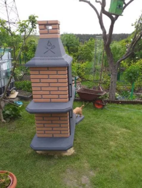 Betonowy grill z wędzarnią profesjonalne grillowanie w domowym zaciszu