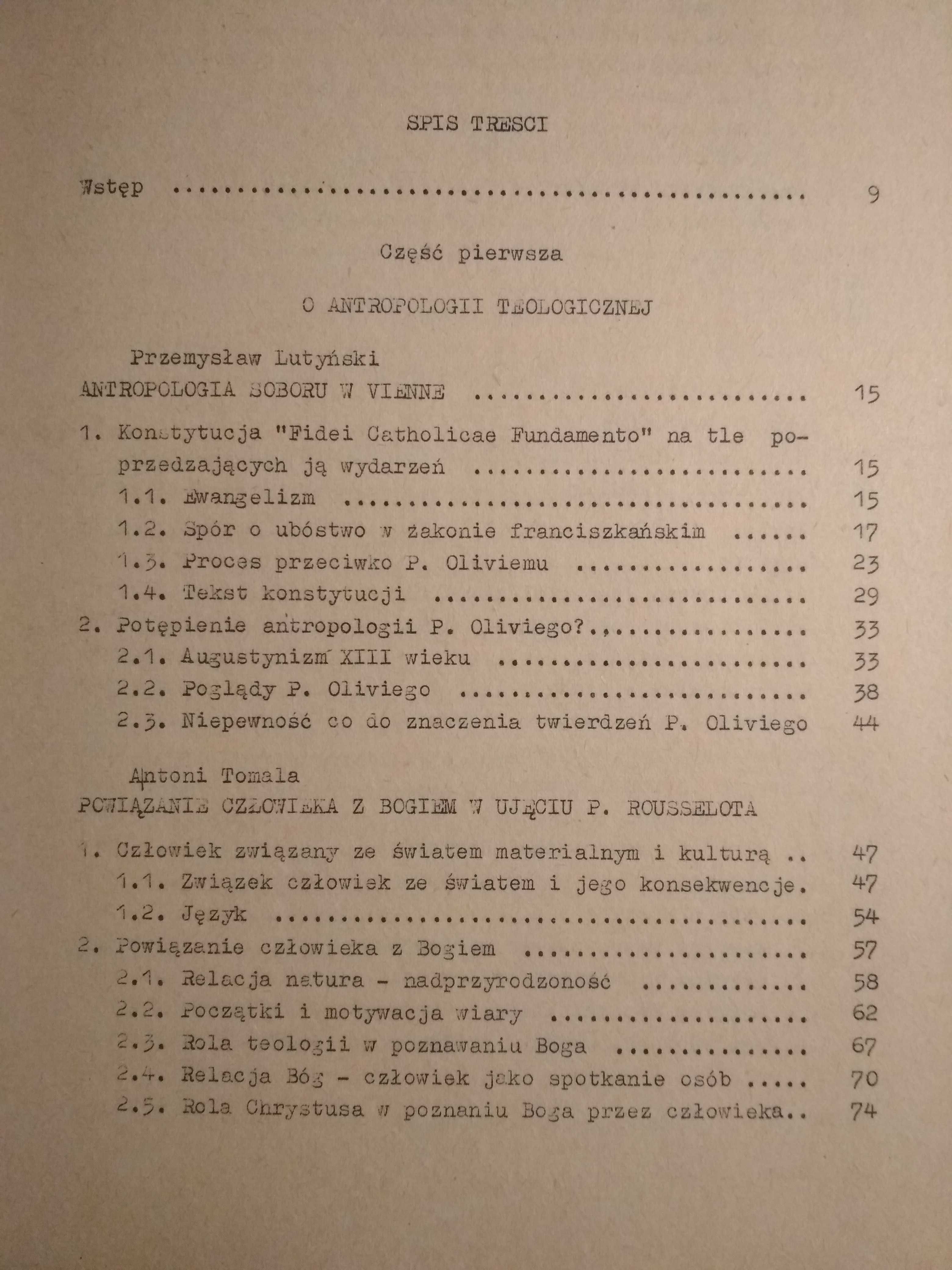 Studia z antropologii teologicznej