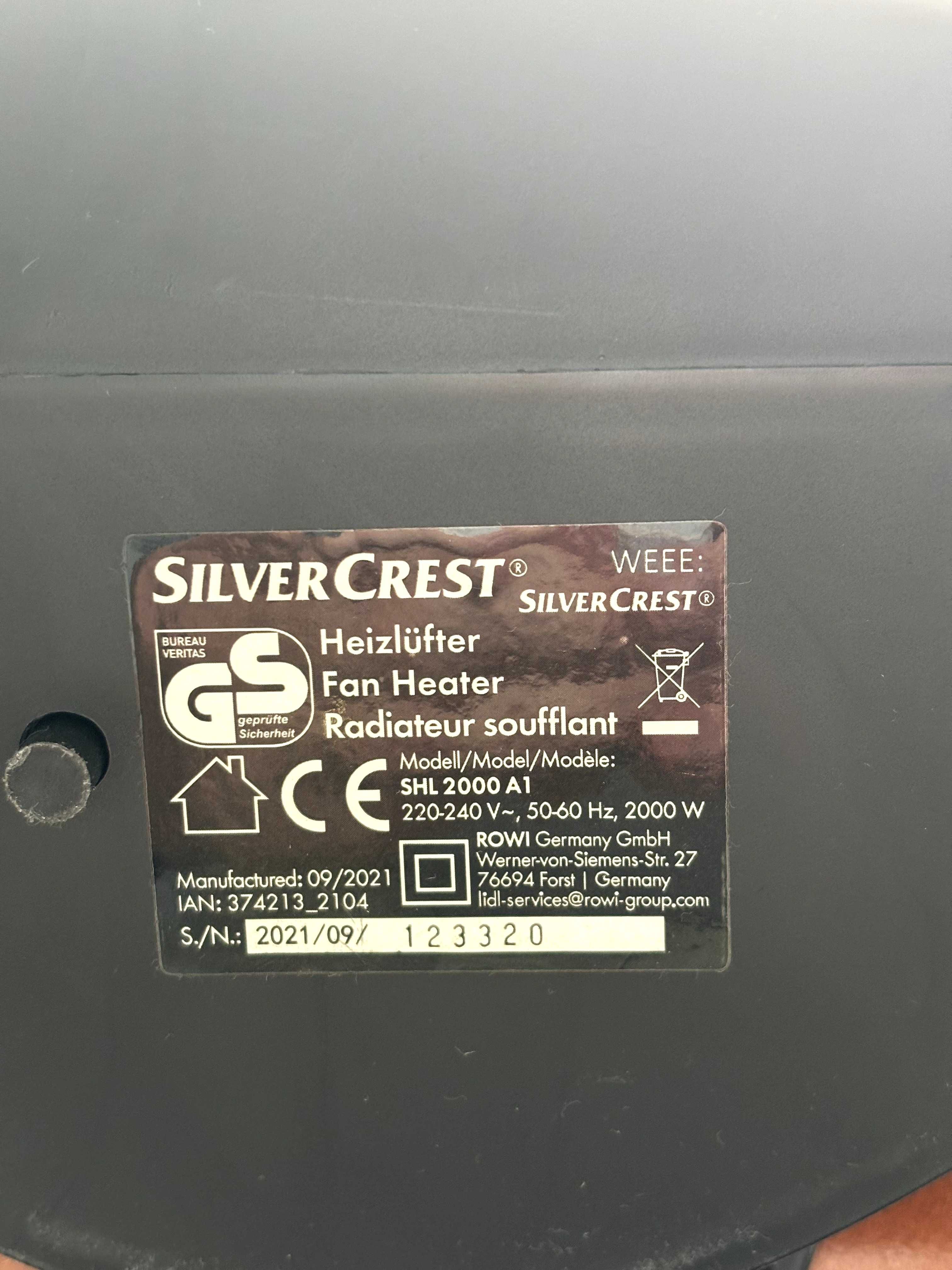 Silvercrest Termoventilador 2000 W