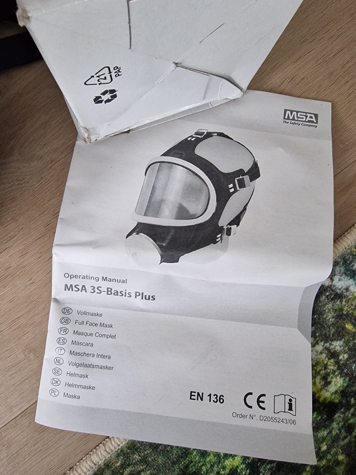 Maska pełnotwarzowa MSA 3S Basis Plus