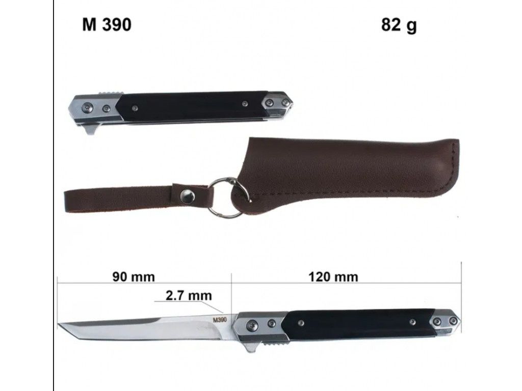 Туристический нож Flipper M 390 для охоты и рыбалки а.3216