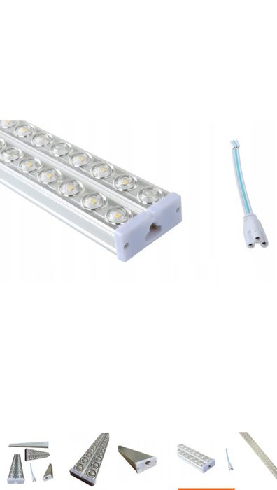 Lampa sufitowa garażowa 120cm aluminium 39w=300 w światła