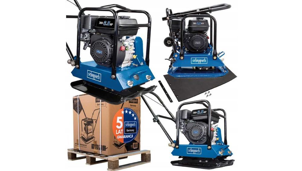 Zagęszczarka Gruntu SCHEPPACH Spalinowa 60KG 15kN Budowlana Nowa