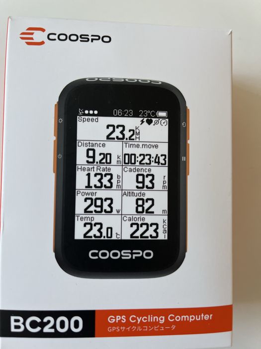Nowy komputer rowerowy GPS Coospo BC200 Bluetooth ANT