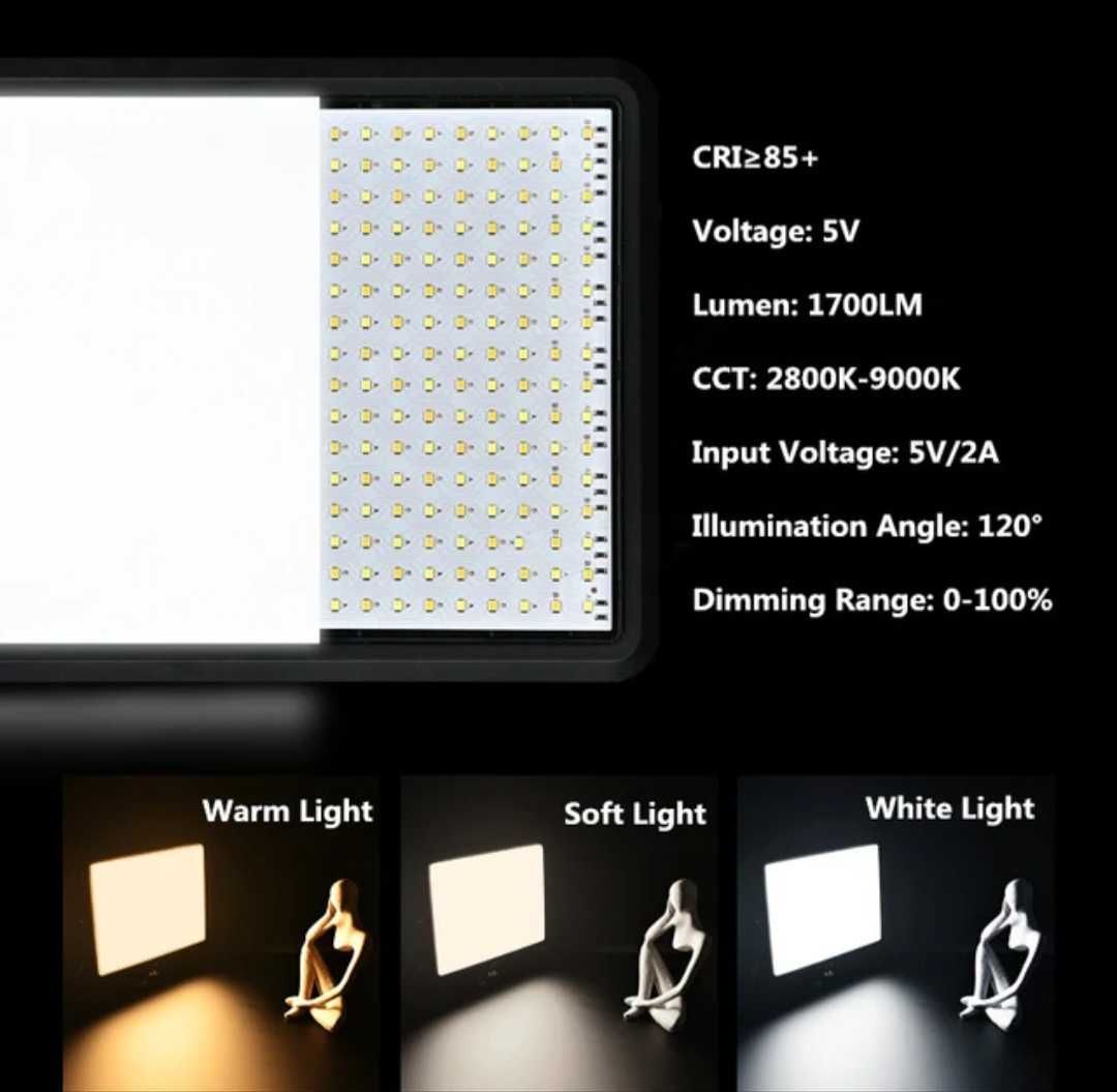 Panel świetlny LED 12 cali (26 cm x 20 cm) + stojak wysokość 2 m NOWY