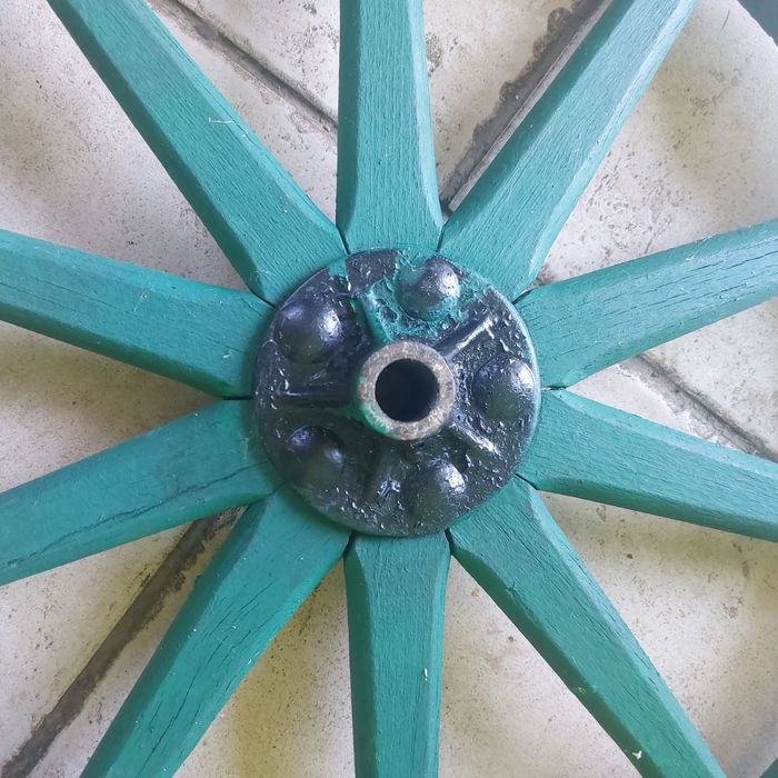 Drewniane koła od wozu drabianistego średnica 46cm