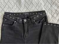 Czarne spodnie jeansy Reserved 34 XS