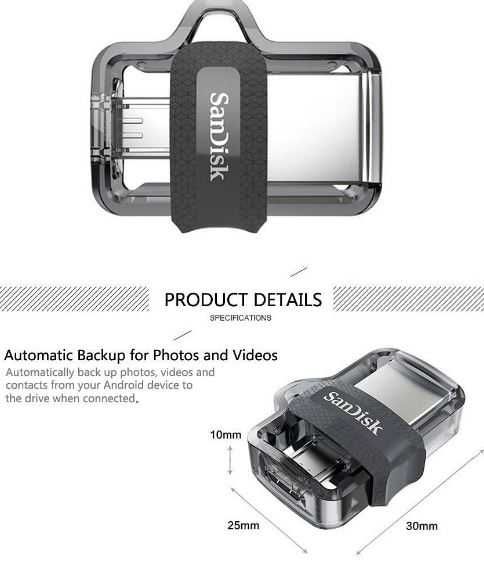 NOVA - Pen Drive Alta Velocidade, 32GB, USB/Micro