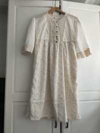 Sukienka Boho, koronkowa, rustykalna, vintage r.152-158, Zara
