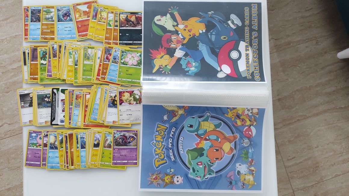 Zestaw Album A4 na karty pokemon i 100 kart oryginalnych kanto Pikachu