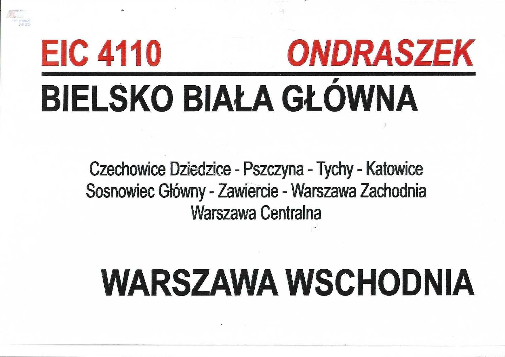 Tablica relacyjna PKP - EIC Ondraszek