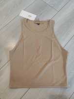 Top t-shirt La Manuel rozmiar M / L beżowy