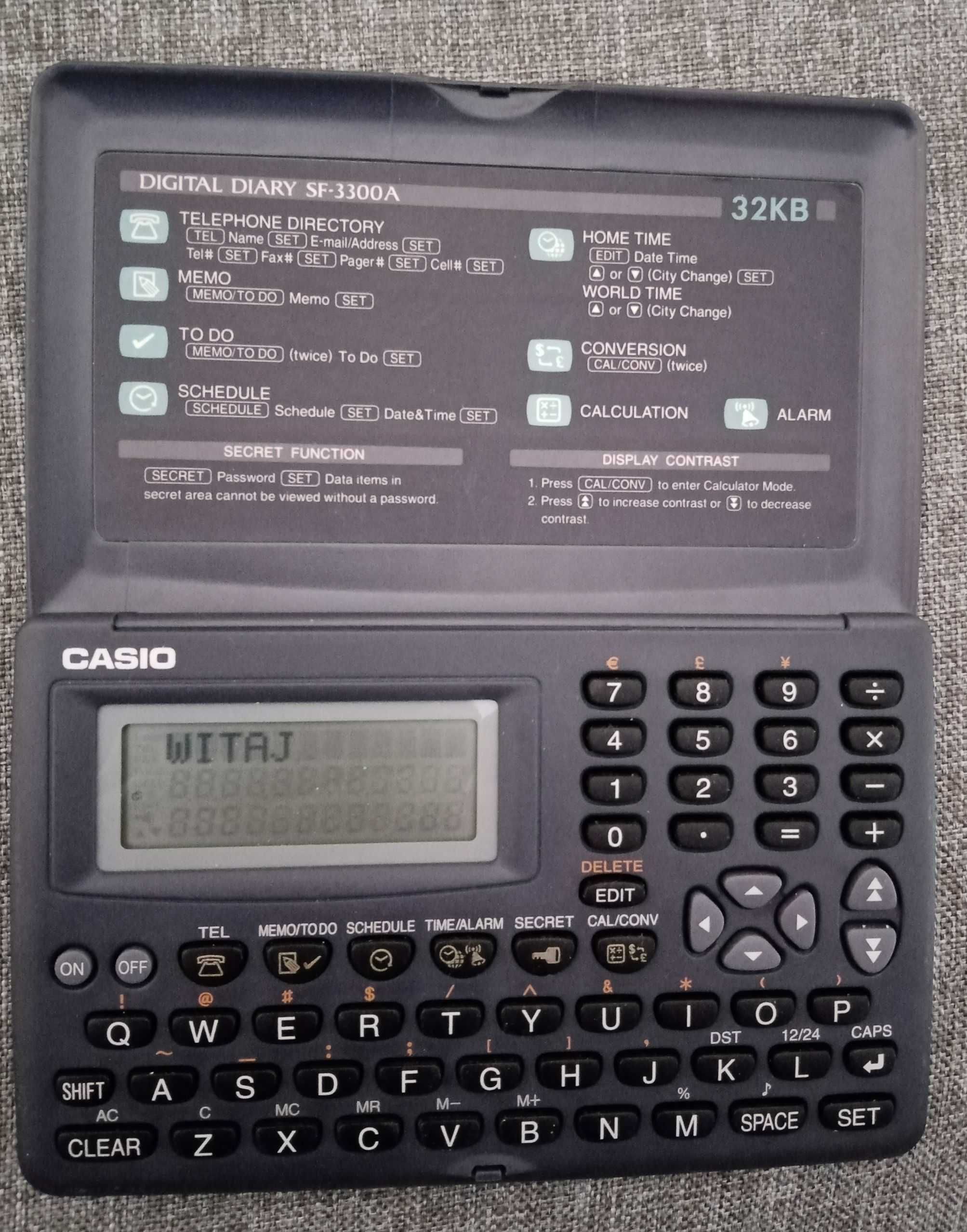 notatnik elektroniczny Casio SF-3300 + instrukcja PL