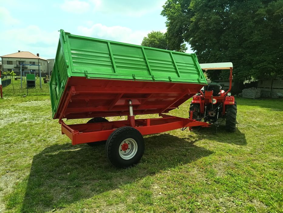 Przyczepa wywrotka jednoosiowa 3 strony
