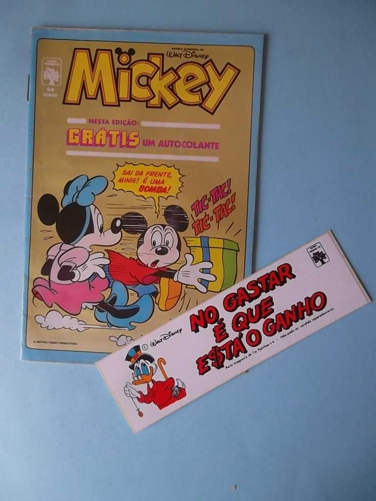 3 Revistas MICKEY com os brindes (autocolantes)