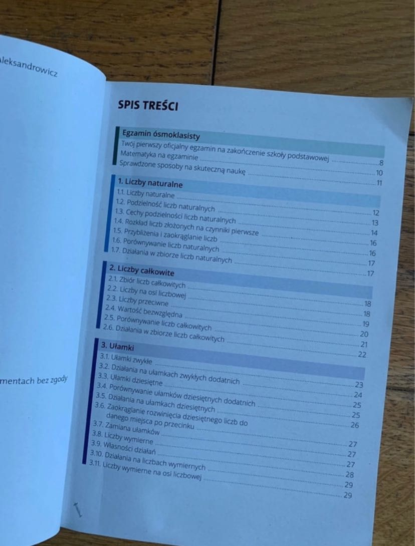 matematyka klasa ósma egzamin ósmoklasisty niezbędnik z teorią operon