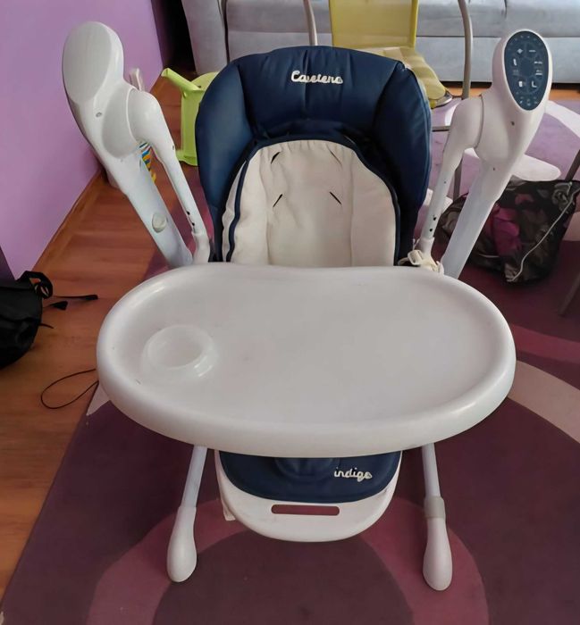 Krzeselko hustawka bujak, lezak 2w1 indigo Caratero