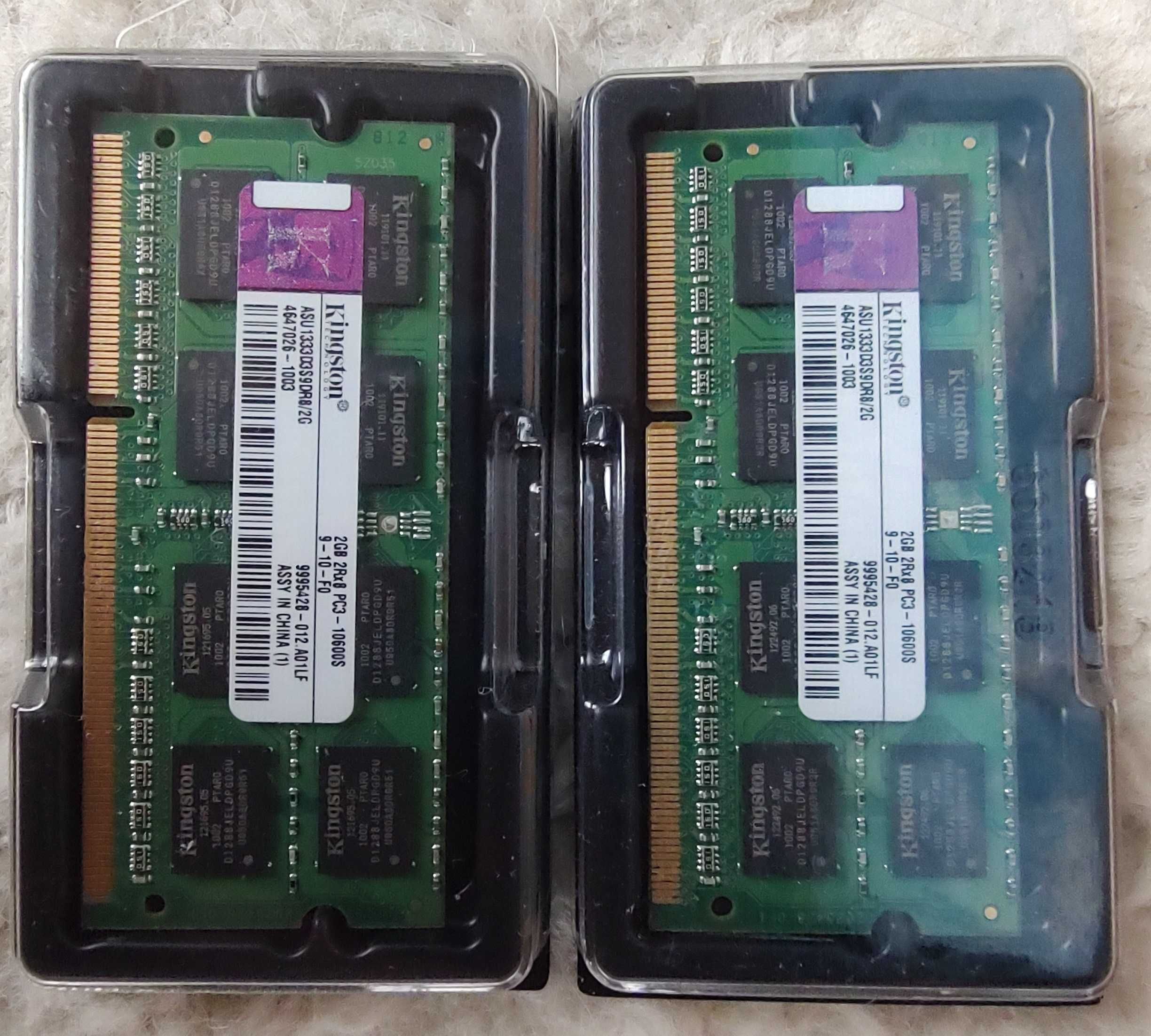 4GB (2*2GB) SODIMM  DDR3 1333MHz Kingston оперативна пам'ять ноутбука