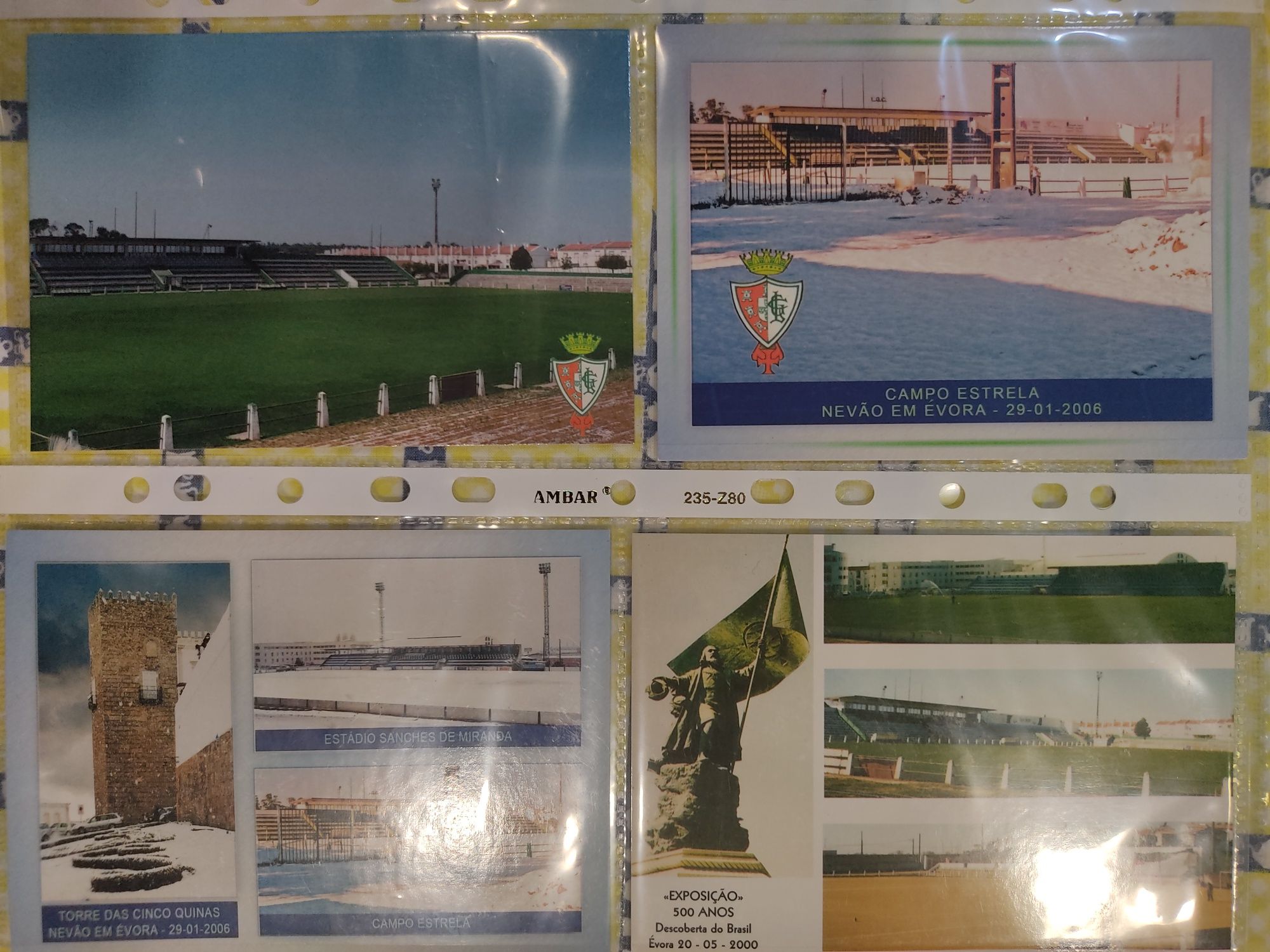 4 postais de estádios de Évora