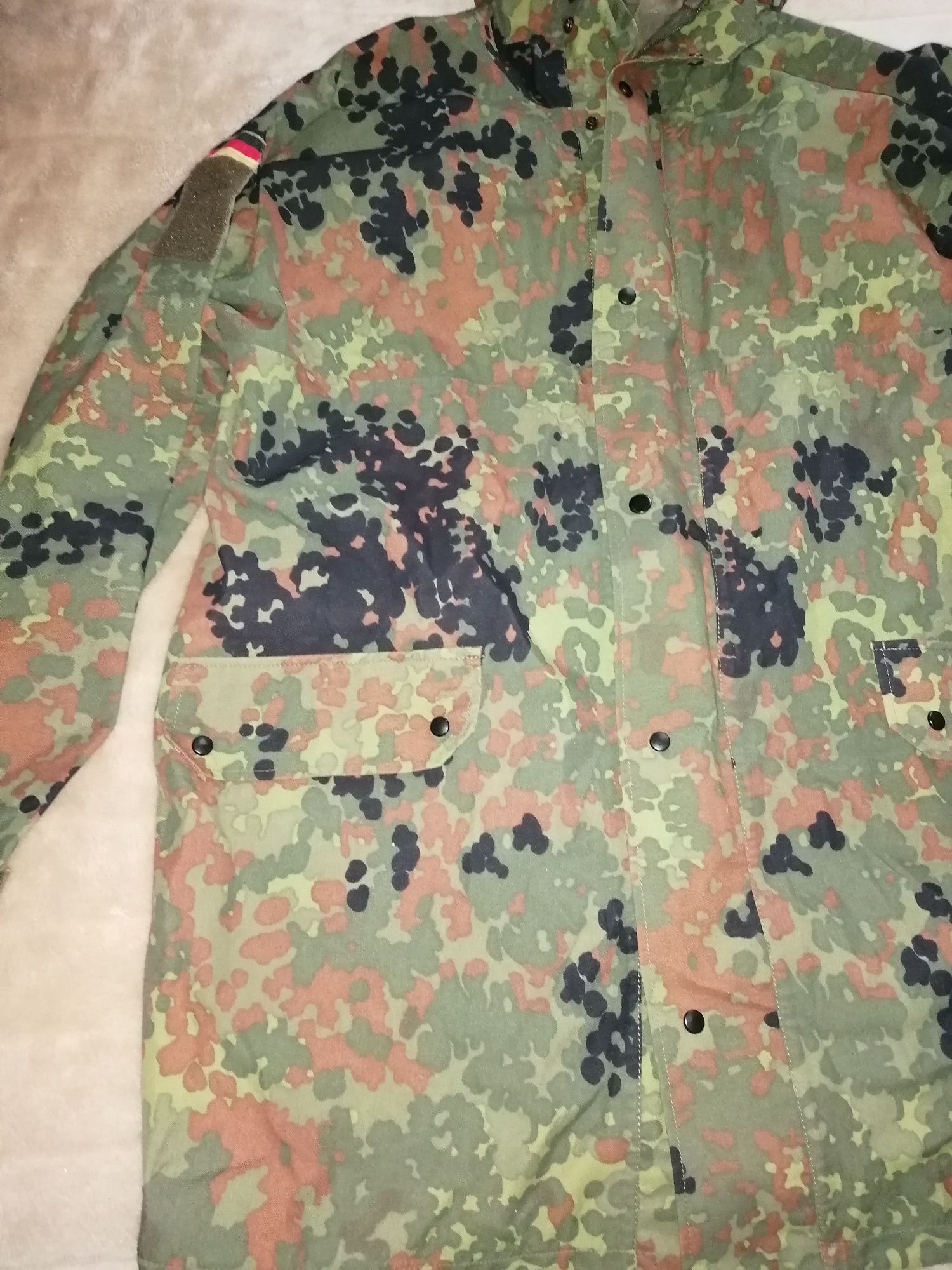 Kurtka przeciwdeszczowa Bundeswery flecktarn męska rozmiar z metki 2XL