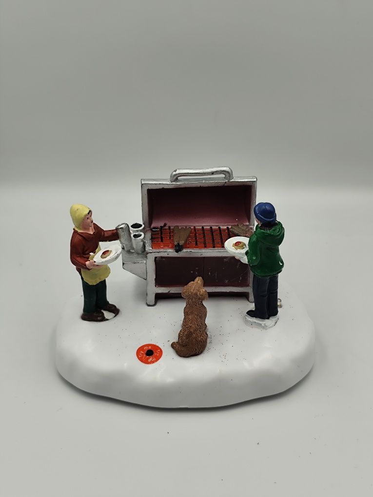 NOWA Świąteczna figurka grill zimowe miasteczko scenka z grillem LED