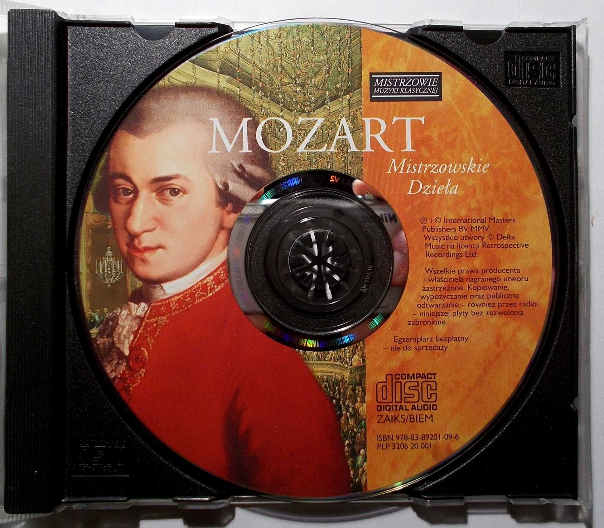 Płyta CD - Mozart - Mistrzowie muzyki klasycznej - (2009r.)