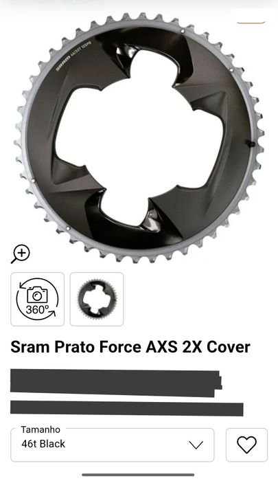 Pratos novos Sram Force AXS 12 vel- 46 e 33
