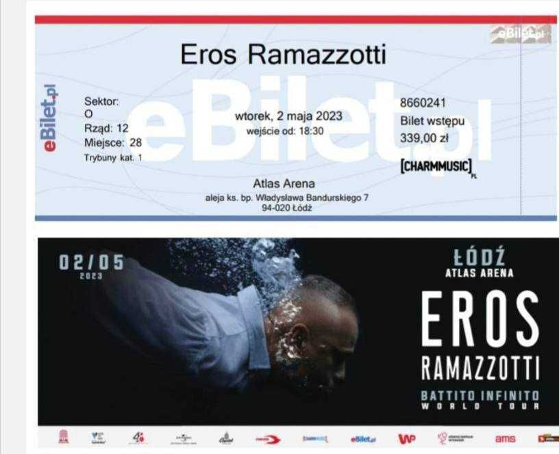 Bilety na koncert Eros Ramazzotti!!