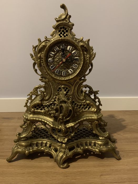 Zegar mosiężny stojący