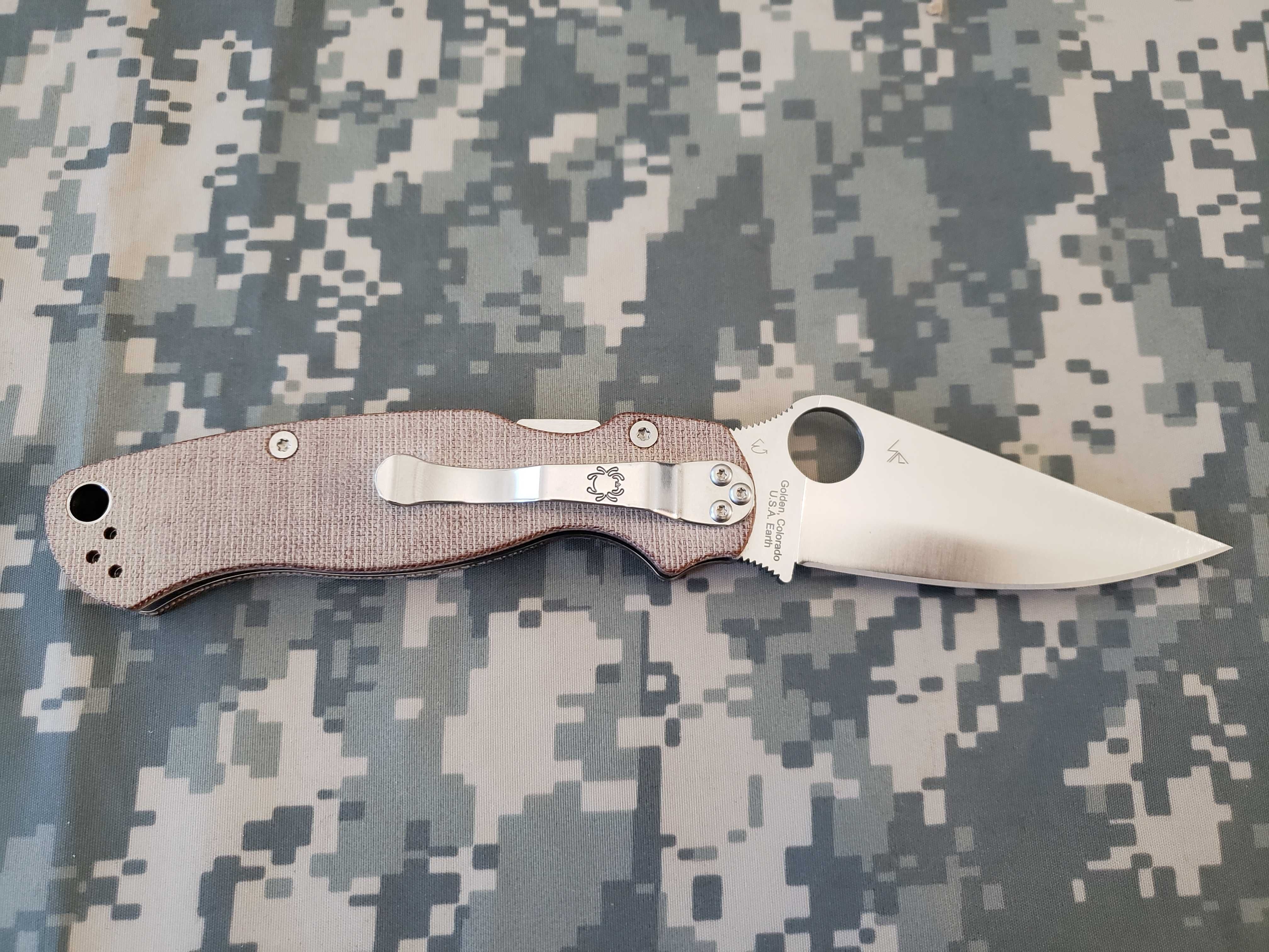 USA Нож Складной Spyderco PARAMILITARY 2 MICARTA G10 Cruwear Карманный