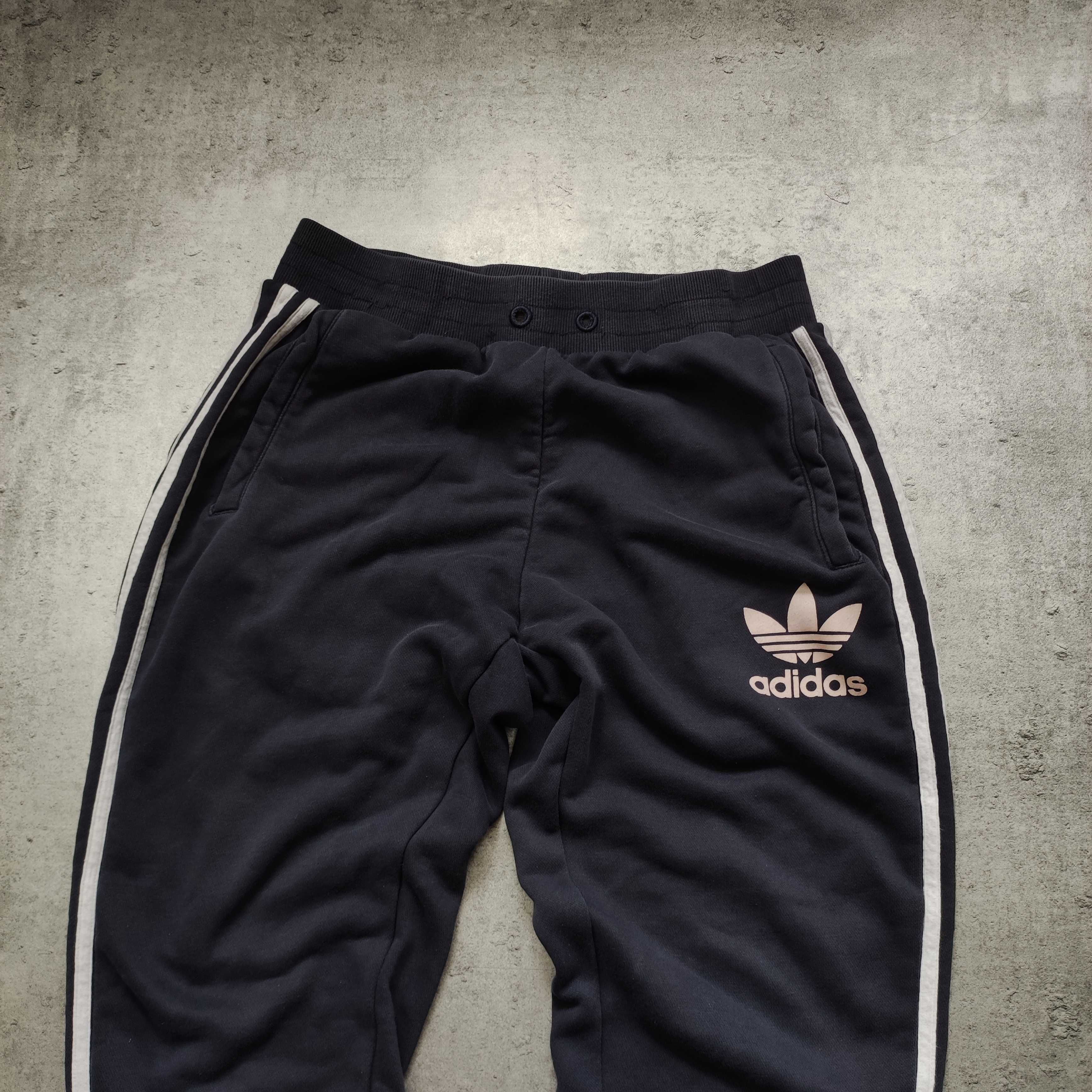 MĘSKIE Dresy Sportowe Granatowe 3 Paski Originals Logo Spodnie Casual